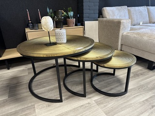 2 delige salontafelset, goud