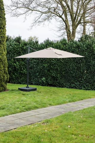 Parasol groot inclusief voet 4×3 meter, beige