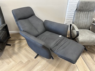 Relaxfauteuil 2 motorig, antraciet