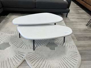 2 delige salontafelset, gebroken wit