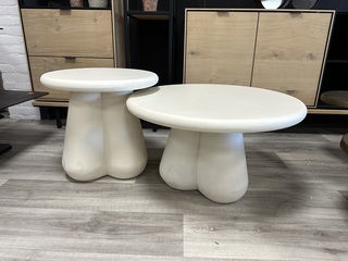 2 delige salontafelset rond Davinci, crème
