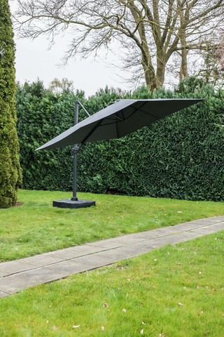 Parasol groot inclusief voet 4×3 meter, antraciet