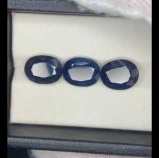 3x Natuurlijk Saffier – 13.05ct, Blauw