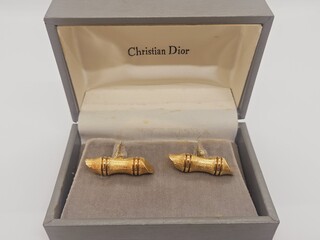 Christian Dior GP gouden manchet knopen – Inclusief doos