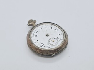 Zilveren mechanisch zakhorloge