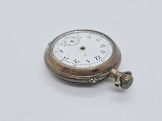 Zilveren mechanisch zakhorloge