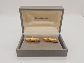 Christian Dior GP gouden manchet knopen – Inclusief doos