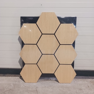 4x Hexagon wandpaneel akoestisch, Oak, 2025