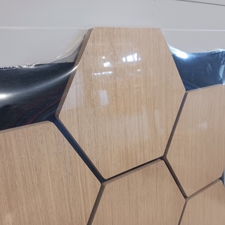 4x Hexagon wandpaneel akoestisch, Oak, 2025