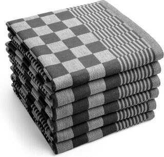 ca.144x Prof. Horeca Theedoek – 72x Zwart/72x Blauw