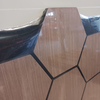 4x Hexagon wandpaneel akoestisch, walnut, 2025