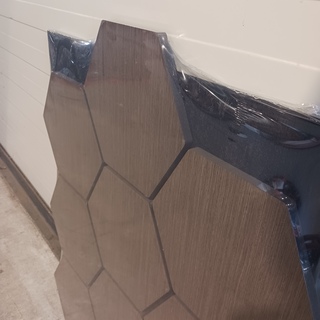 4x Hexagon wandpaneel akoestisch, Smoke, 2025