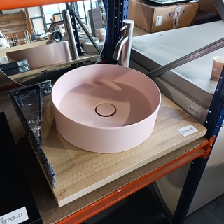 Topblad met waskom, Xenz, Eiken/rose