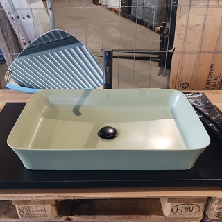 Topblad met waskom, Ideal Standard, Matzwart/lente groen