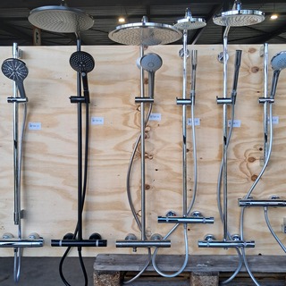 Regendoucheset, Grohe, RVS geborsteld