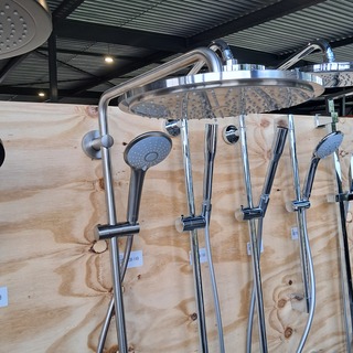 Regendoucheset, Grohe, RVS geborsteld