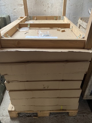8x Buiten tafel onderstel, Bruin, nieuw