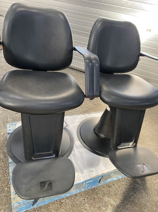 2x Kapper stoel, Salon Ambience, Zwart, tot 104 hoogte