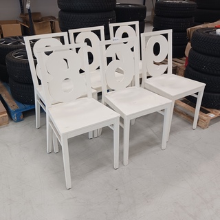 6x Eetkamer stoel met nummer