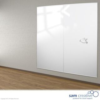 2 Whiteboard Glas Wandpaneel Clear White 100×200 cm Sam Creative, GSWA