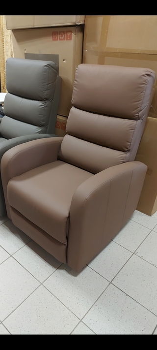 Elektrische lounge fauteuil, Red brown, 2025