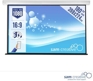 Projectiescherm HD Elektrisch 398×224 16:9 180″ Sam Creative, PSHEY398
