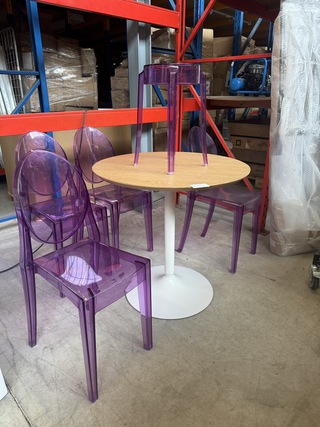 Design set: 1x tafel, 1x kruk, 4x stoel