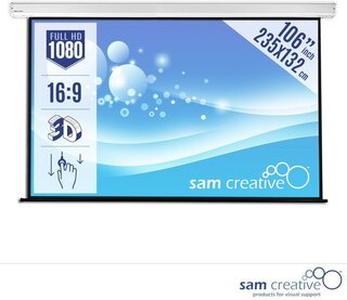 Projectiescherm HD Handbediend 235×132 16:9 106″, Sam Creative, PSHMY2