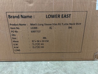30x Heren T-shirt met ronde hals en lange mouwen Lower East