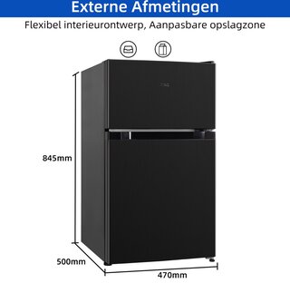 Koel-vriescombinatie 86 liter CHiQ, FTM86L4E
