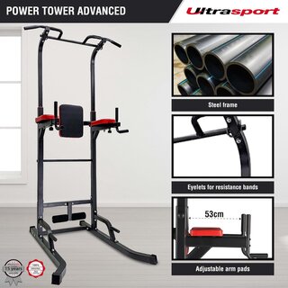 Power rack, Fitnessrek Ultrasport, 331100000358, rood/zwart
