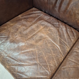 Loungeset met 2-zits leren bank