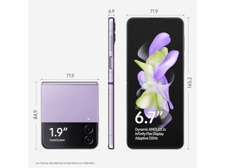 Samsung Z Flip4 Smartphone 5G, Opvouwbaar 256 GB Dynamic AMOLED 2X 6.7