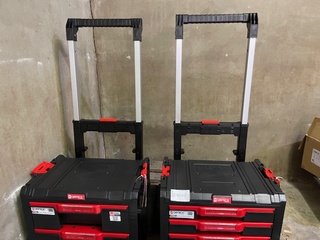 2x Gereedschaps-Trolley, Qbrick Pro , Cart 2 + 3 Plus drawer