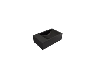 Plieger Houston Fontein links zonder kraangat 37x23cm mat Zwart