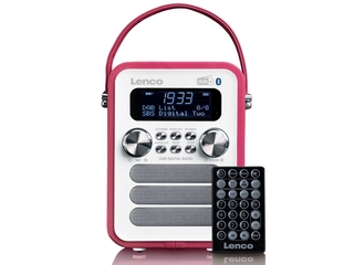Lenco PDR051 Draagbare DAB+ retro radio,PLL FMradio met bluetooth afst