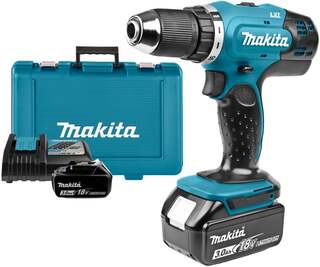 Accuboormachine Set 18V Makita, DDF453RFE