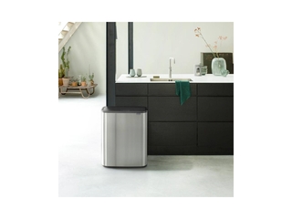 Brabantia Bo Touch Bin XL, mat staal vingerafdrukbestendig, 1 binnenem