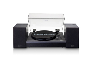 Lenco LS-301BK Platenspeler incl twee externe speakers Zwart