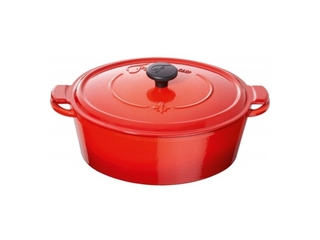 Fontignac Main Libres Braadpan  Ovaal  29 cm  Rood