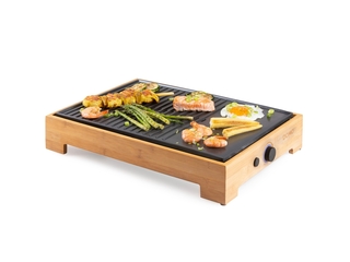 Domo DO9271G Plancha Grill Bamboo Style 42 x 28 cm houtlook 1800W