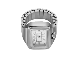 Fossil Raquel Horloge Ring voor dames Quartz uurwerk met roestvrij sta