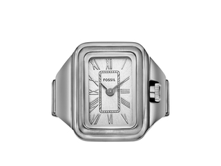 Fossil Raquel Horloge Ring voor dames Quartz uurwerk met roestvrij sta
