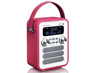 Lenco PDR051 Draagbare DAB+ retro radio,PLL FMradio met bluetooth afst