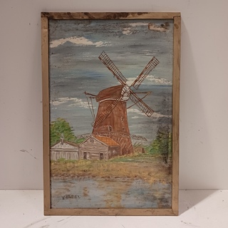 6x Schilderij van verschillende molens, W. Warmer
