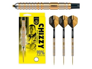 Harrows Chizzy v2 Steeldart, 90% Tungsten, Gold Titanium, 22g