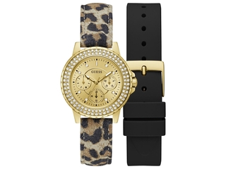 Guess Watches Box Set GW0660L2 Goud Tijgerprint en Zwarte band