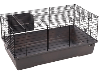 Flamingo cavia en dwergkonijnen Kooi Mobi S  Grijs/Zwart  75 x 47 x 4