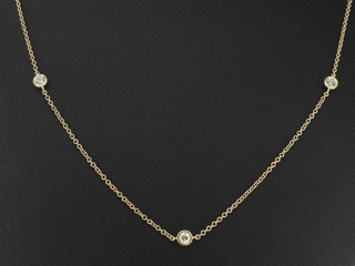 Gouden halscollier met natuurlijke diamanten