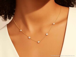 Gouden halscollier met natuurlijke diamanten